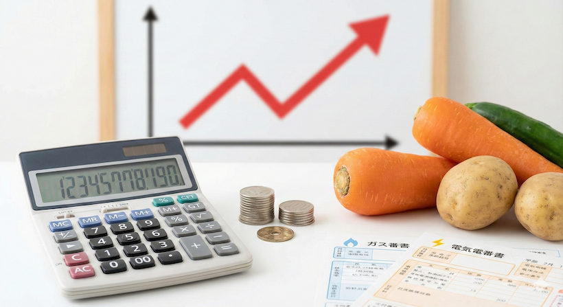 食材費・光熱費の高騰のイメージ